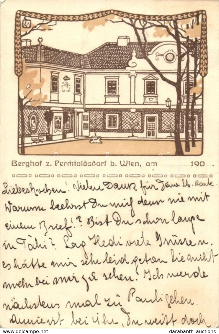 * T2 Perchtoldsdorf Bei Wien, Berghof / Castle. Art Postcard - Non Classificati
