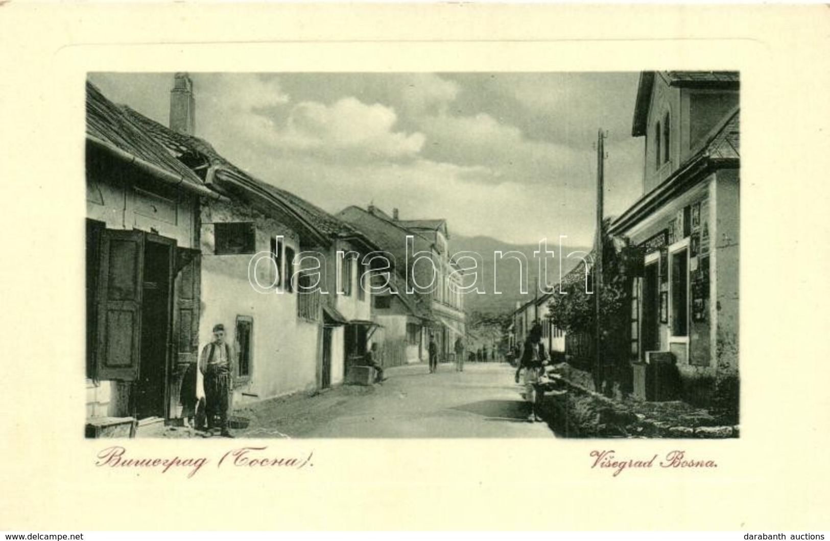 ** T1/T2 Visegrad, Street View With Shop Of Schreiber / Strassenbild Mit Geschäft. W.L. Bp. 4851. Branisavljevic - Non Classificati