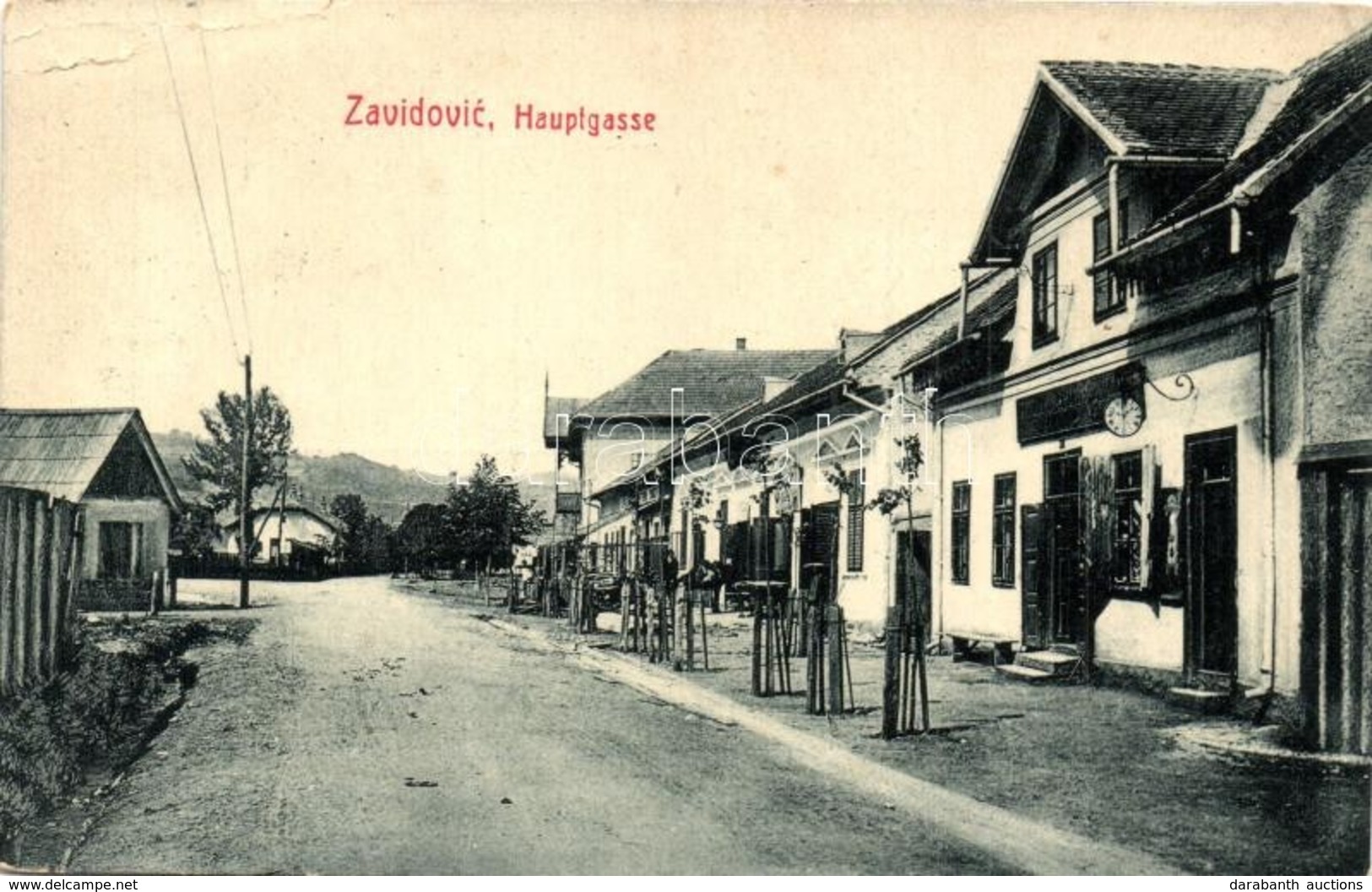 T2/T3 Zavidovici, Hauptgasse / Main Street With Shop. W.L. Bp. 4903.  (EK) - Non Classificati