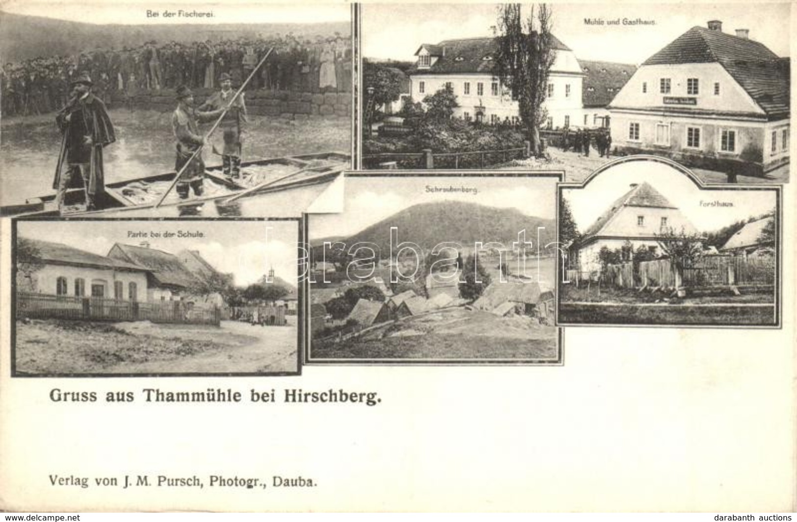 ** T1/T2 Staré Splavy (Doksy), Thammühl Bei Hirschberg; Mühle Und Gasthaus, Forsthaus, Schraubenberg, Schule, Bei Der Fi - Non Classificati