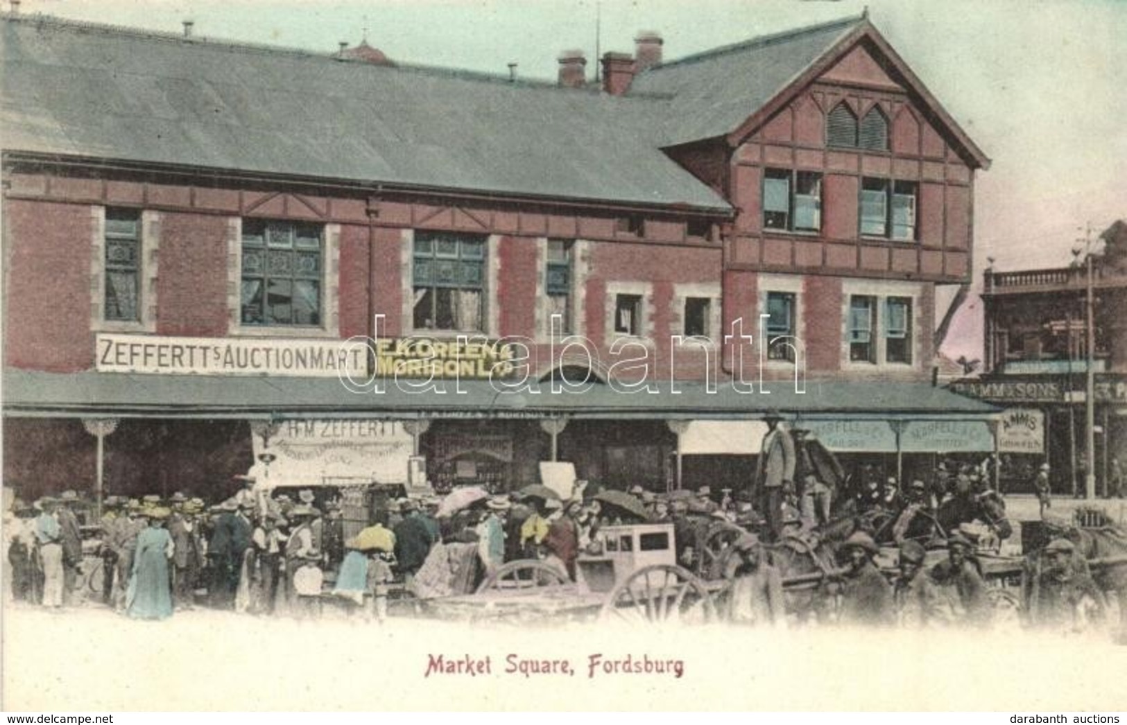 ** T1 Fordsburg (Johannesburg), Market Square, Zeffertt's Auctionmart., E.K. Green & Morison Ltd., Marfell & Co., Shops - Non Classificati