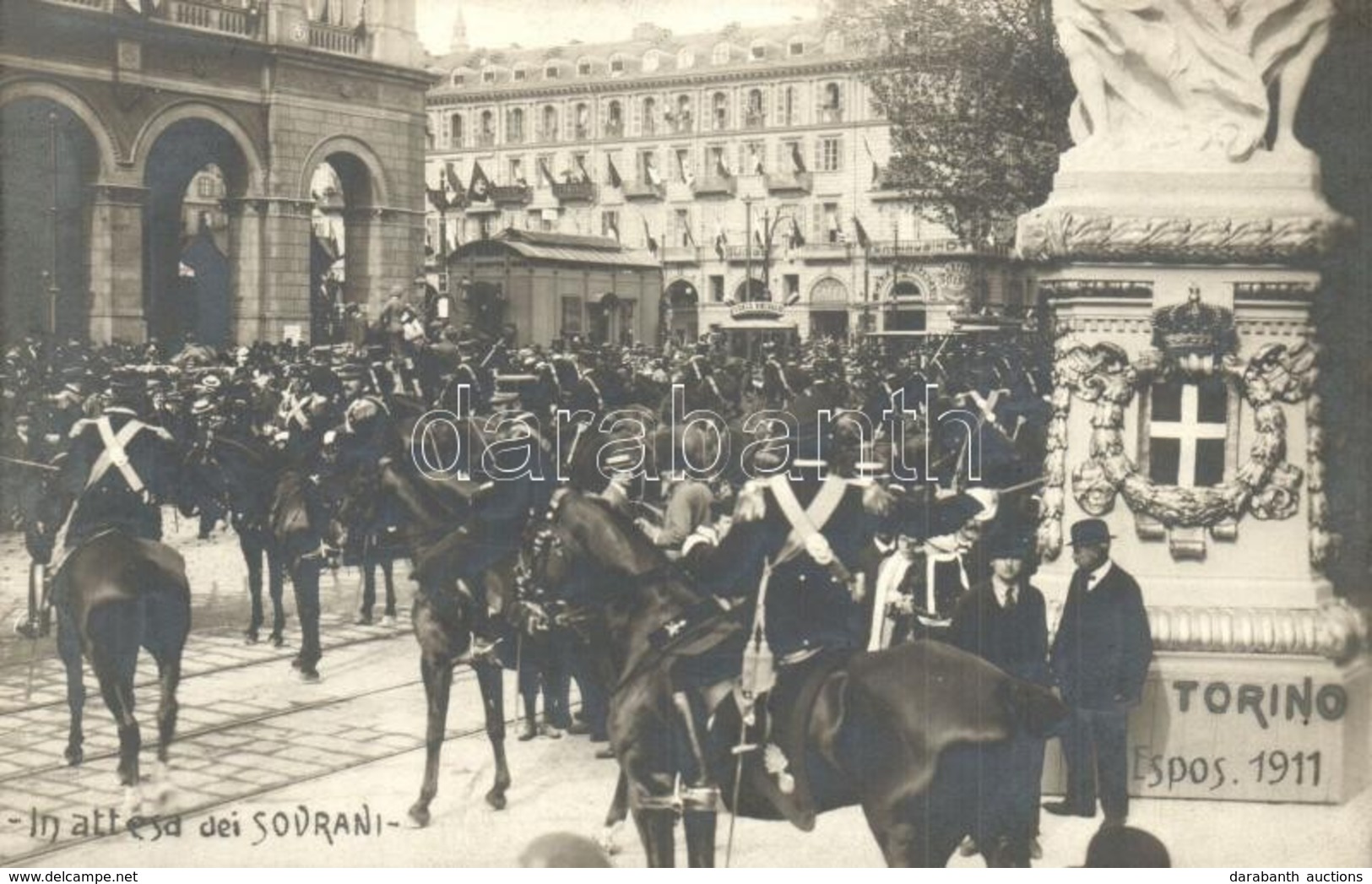 ** T1 1911 Torino, Turin; Esposizione, In Attesa Dei Sovrani / Expo, Crowd Awaiting The Passing Of The Sovereigns. Photo - Non Classificati