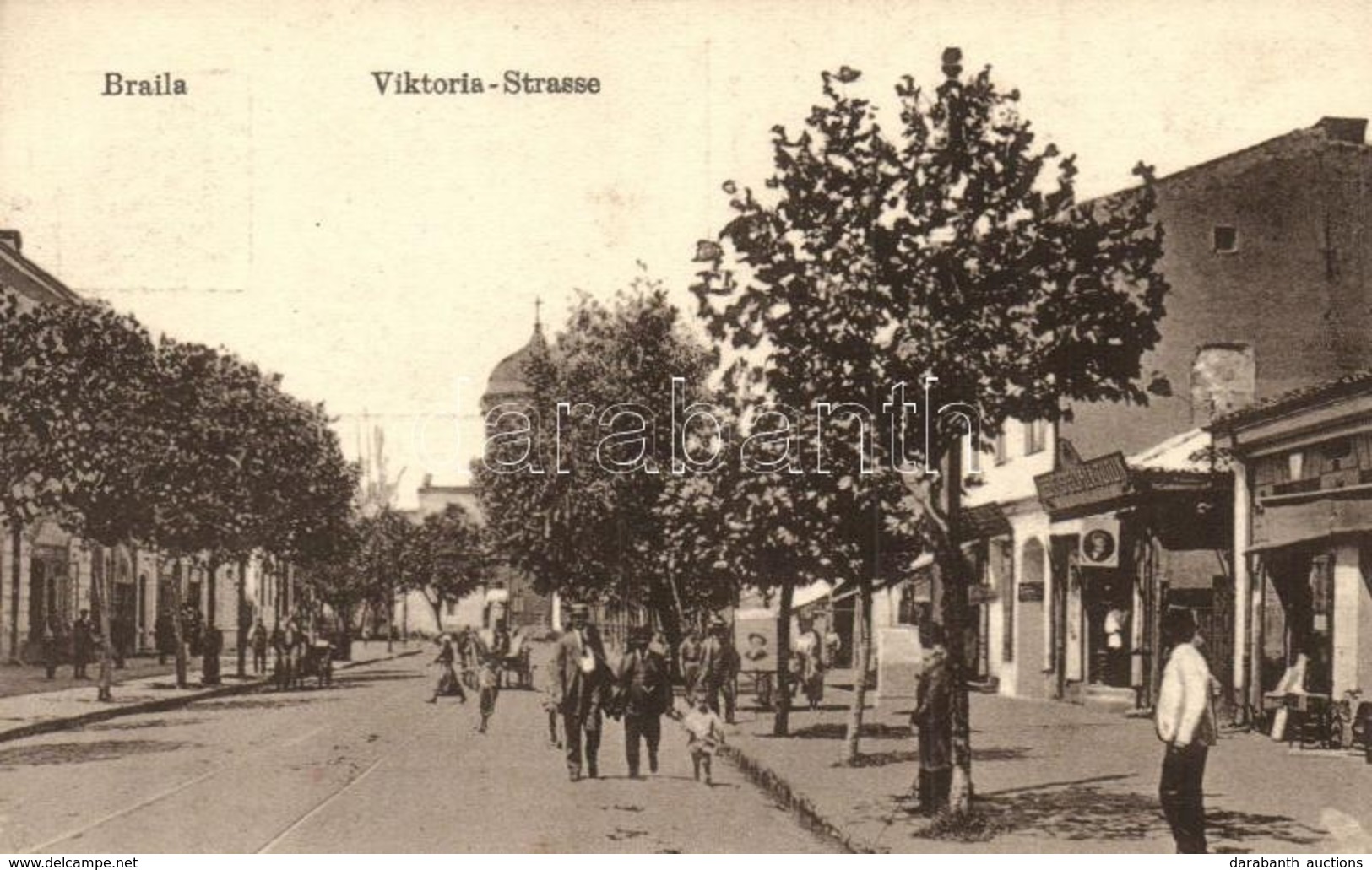 ** T1/T2 Braila, Viktoria Strasse / Street View With Shops - Non Classificati