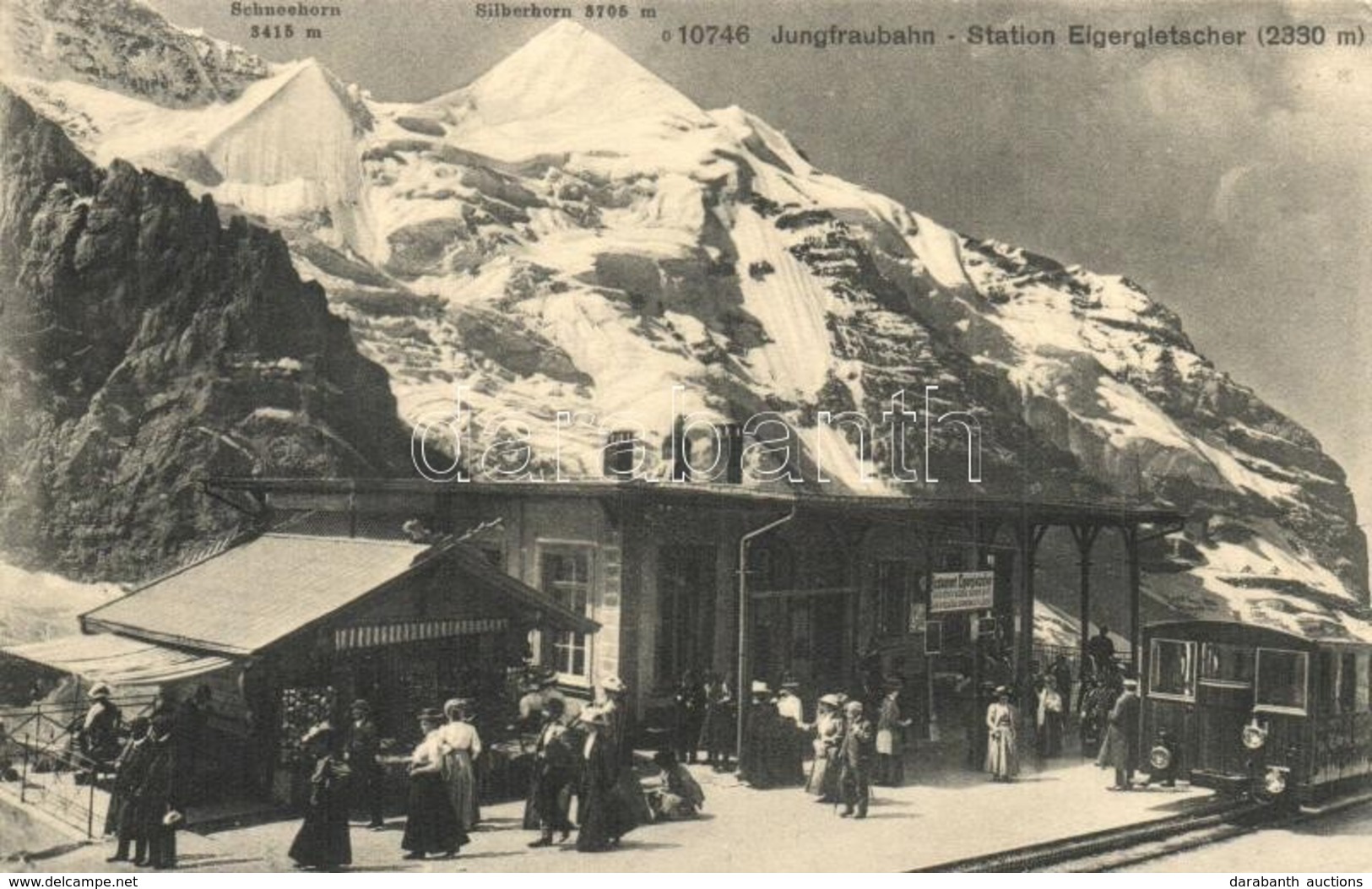 ** T1 Eigergletscher (Lauterbrunnen); Jungfraubahn Station / Railway Station With Train - Non Classificati