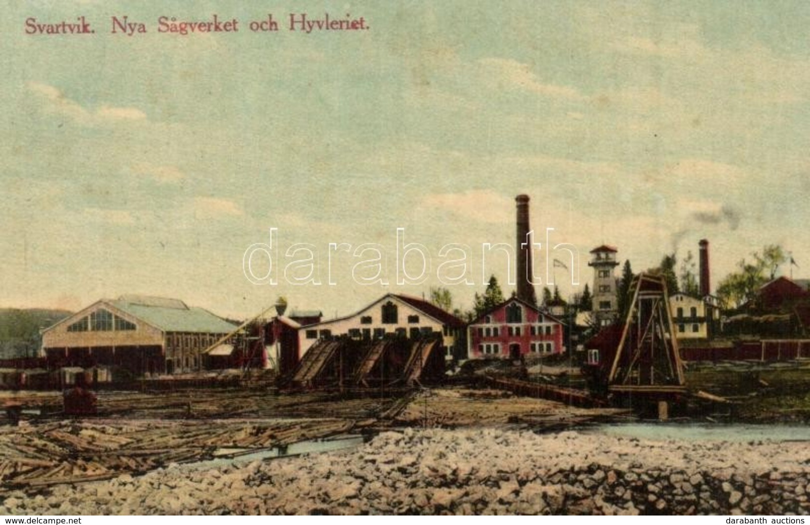 T1/T2 1912 Svartvik, Nya Sagverket Och Hyvleriet / New Sawmill And Planing Mill - Non Classificati