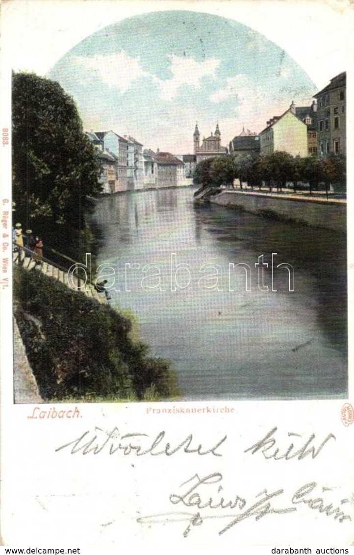 T2 1901 Ljubljana, Laibach; Franziskanerkirche / Church, River - Non Classificati