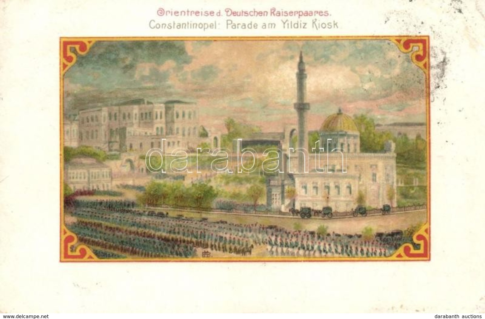 T2/T3 1899 Constantinople, Istanbul; Parade Am Yildiz Kiosk. Orientreise D. Deutschen Kaiserpaares / Parade During The V - Non Classificati