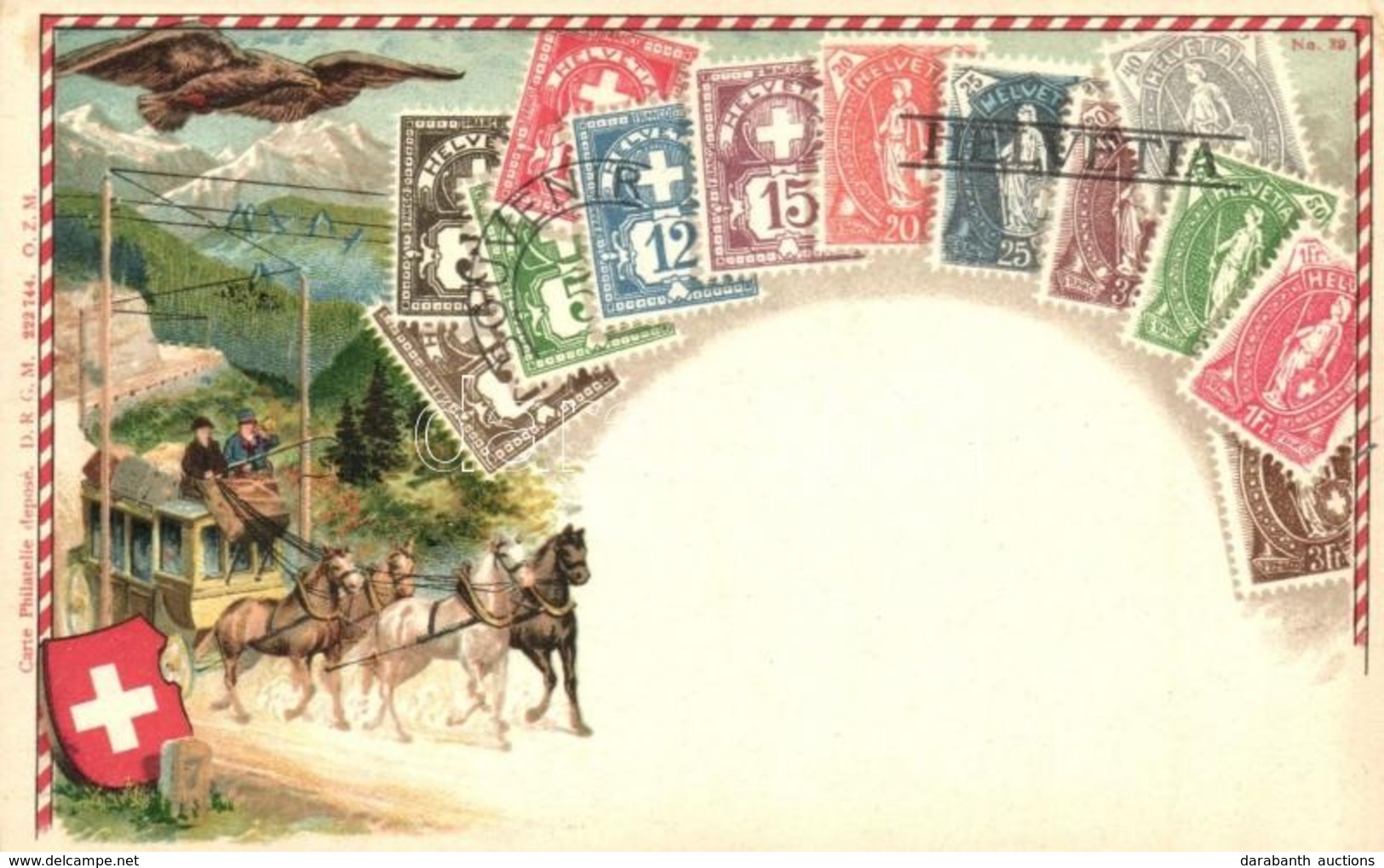 ** T2/T3 Suisse. Schweiz. Svizzera / Switzerland. Swiss Stamps And Post Cart. Carte Philatélique No. 39. Litho (fl) - Non Classificati