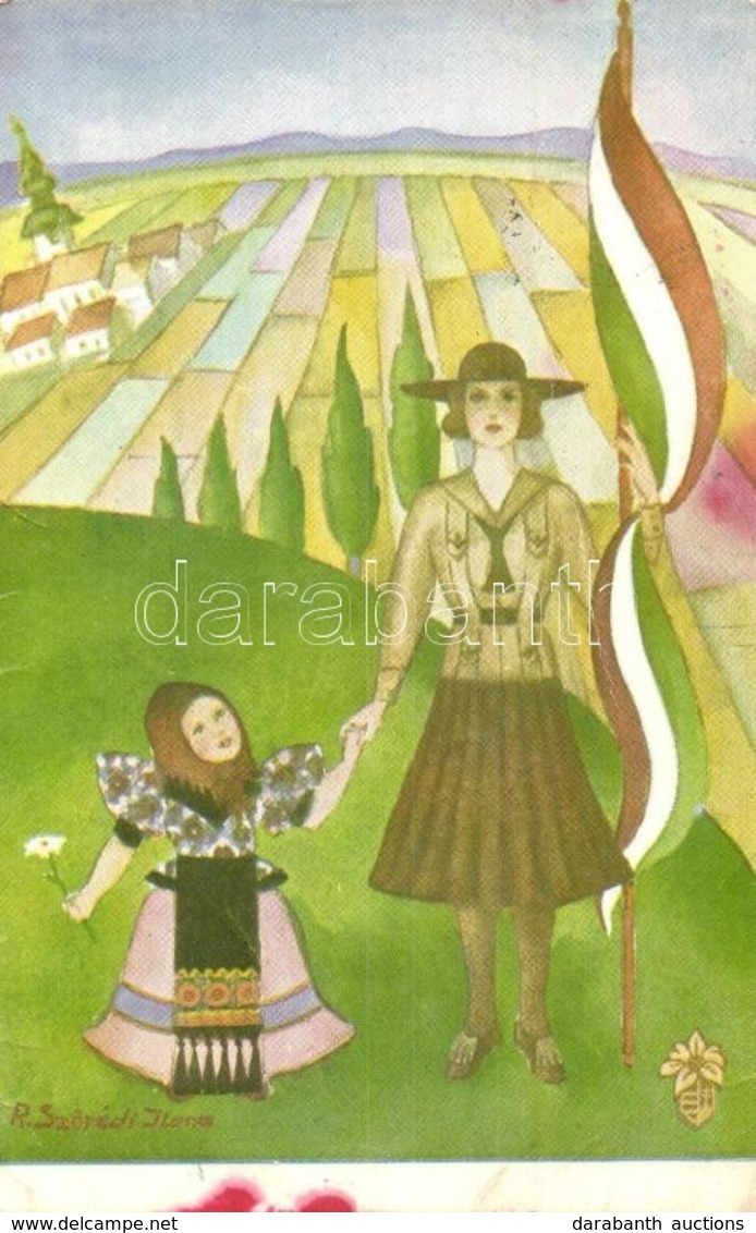 T2/T3 Cserkészlányok. Kiadja A Magyar Cserkészleány Szövetség / Hungarian Girl Scouts Art Postcard S: R. Szörédi Ilona ( - Unclassified