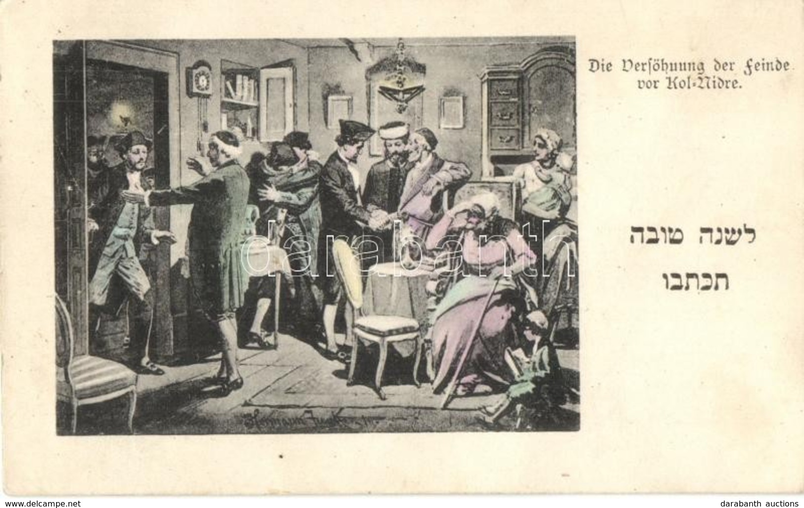 T2/T3 Die Versöhnung Der Feinde Vor Kol-Nidre / The Reconciliation Of The Enemies Before Kol-Nidre. Judaica (EK) - Non Classificati