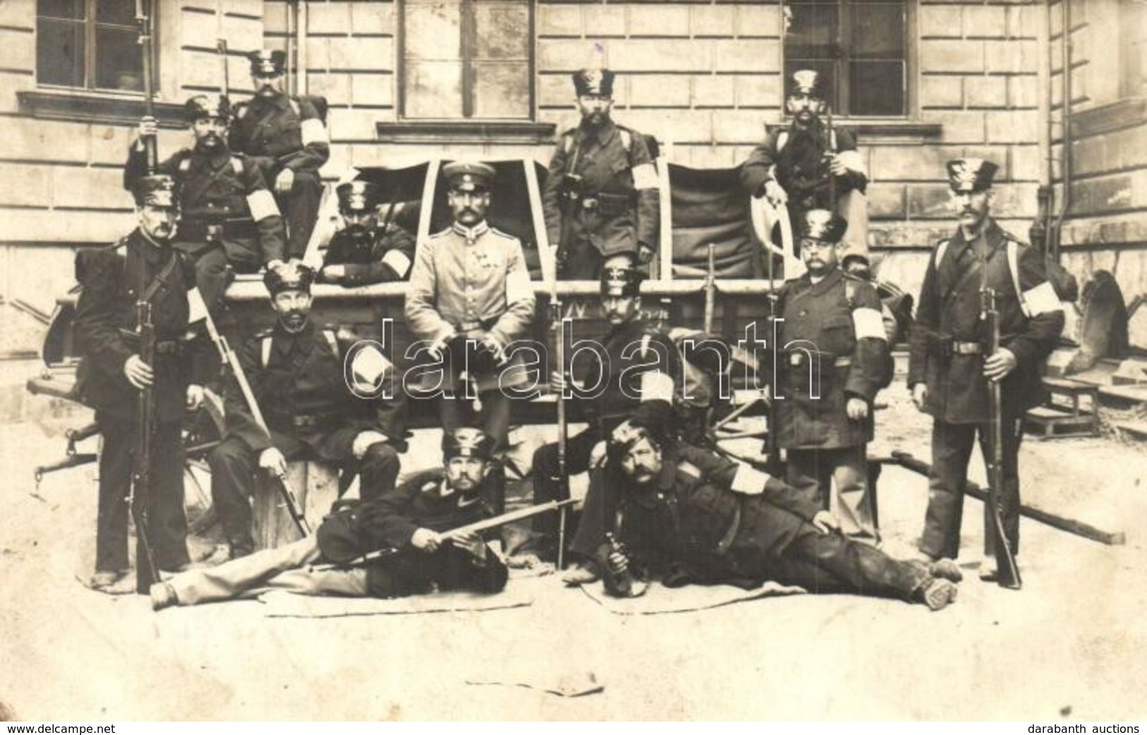 T2/T3 München, German Military, Soldiers' Group Photo With Cart (fl) - Non Classificati