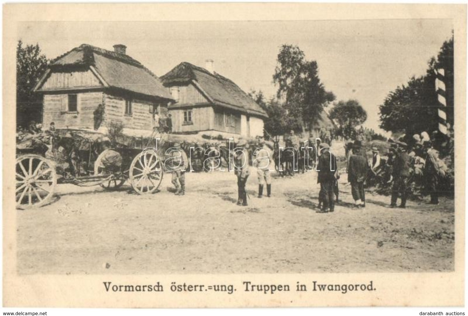 ** T1 Ivangorod, Iwangorod; Vormarsch Österr.-ung. Truppen. Allenvertrieb Buchhandlung Karl Schmelzer / WWI Austro-Hunga - Non Classificati