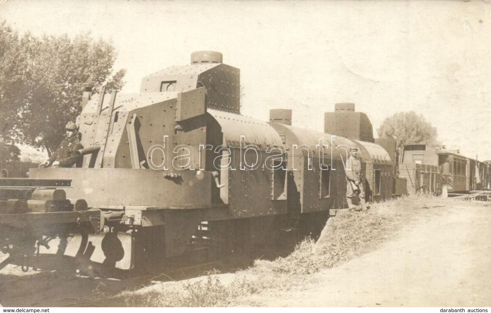 T2/T3 Els? Világháborús Osztrák-magyar Páncélvonat / Panzerzug / WWI K.u.k. Military Panzer Train (armored Train). Photo - Ohne Zuordnung