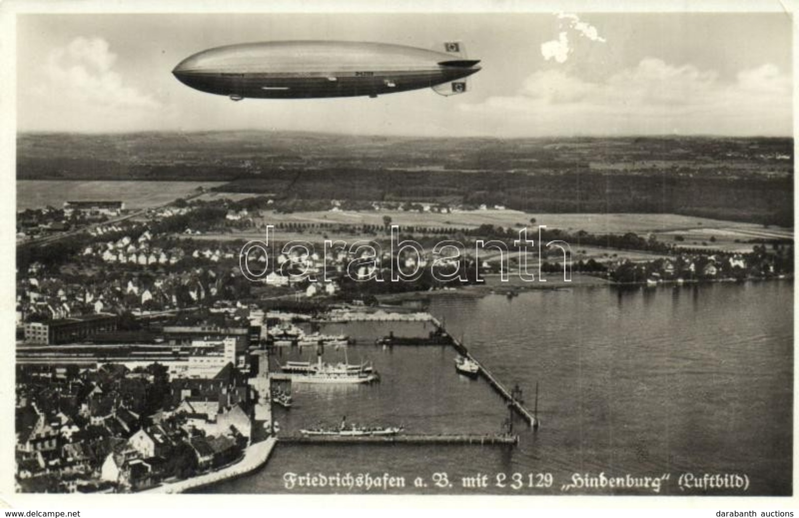 * T2/T3 Friedrichshafen, LZ 129 Hindenburg Der Deutschen Zeppelin-Reederei (Luftbild) / German Airship (Rb) - Non Classificati