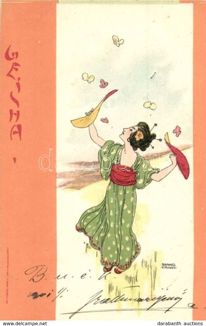 T1/T2 1901 Geisha. Edit. E. Storch, Vienne VI. Imp. Ch. Reisser. Litho S: Raphael Kirchner - Non Classificati