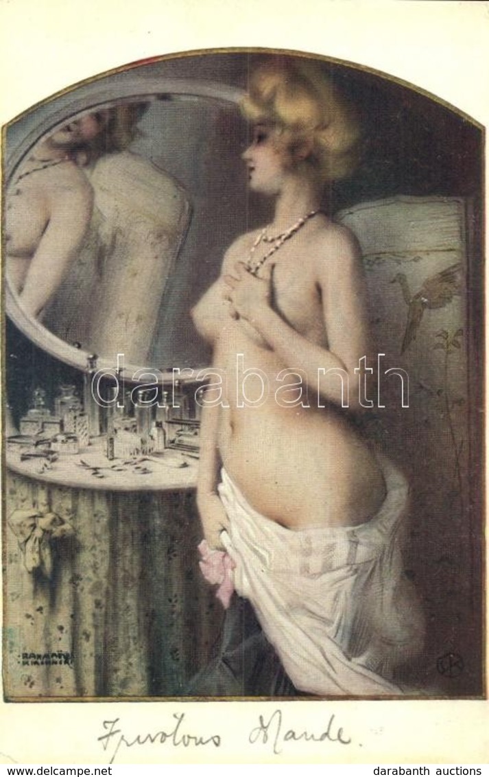 ** T2/T3 La Jolie Maud. Marque L.-E. / Erotic Nude Lady Art Postcard S: Raphael Kirchner (EK) - Non Classificati