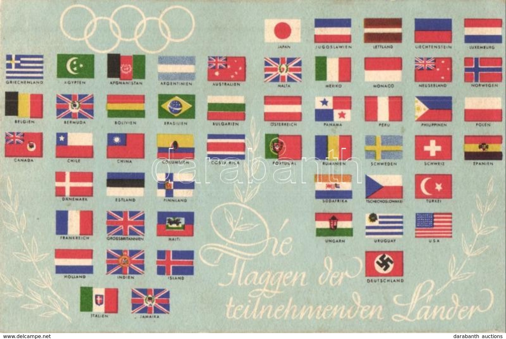 * T2/T3 1936 Olympiajahr, Die Flaggen Der Teilnehmenden Länder. Reichssportverlag / Summer Olympics, The Flags Of The Pa - Non Classificati