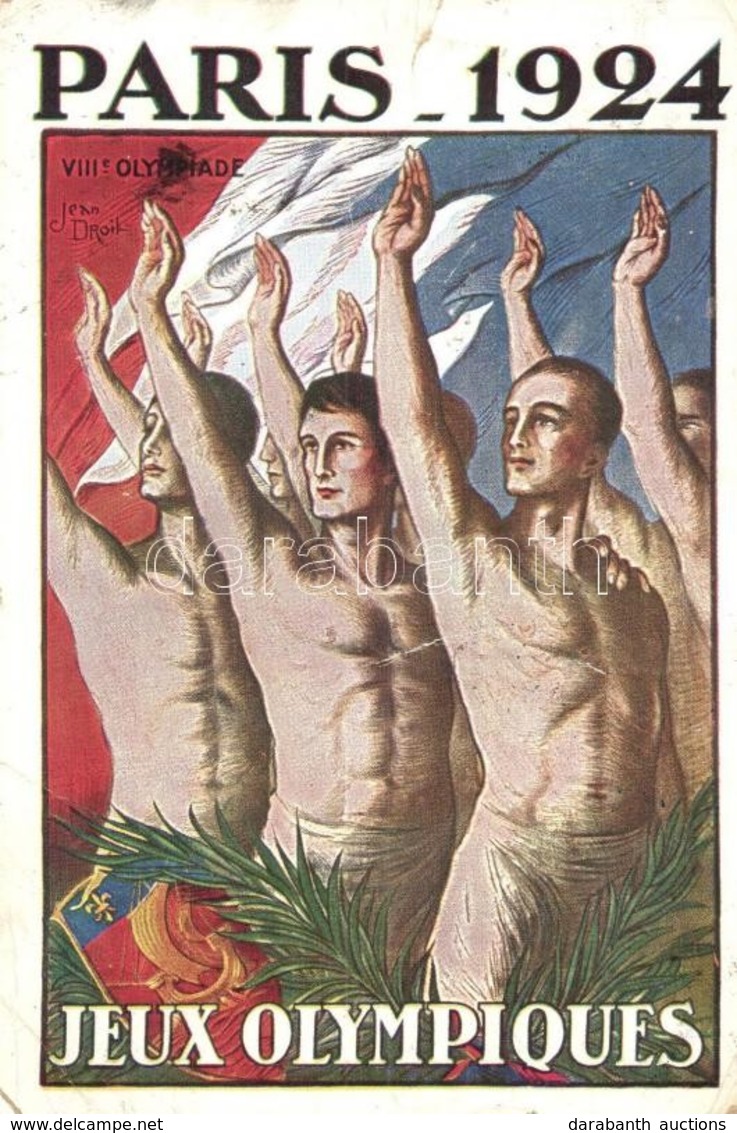 * T4 1924 Paris, Jeux Olympiques. VIIIe Olympiade / 1924 Summer Olympics Advertisement Postcard S: Jean Droit (r) - Non Classificati