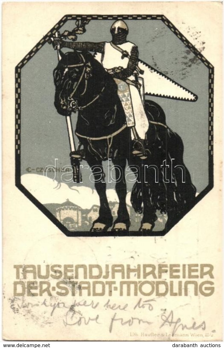 T2/T3 Tausendjahrfeier Der Stadt Mödling / Millennium Of The City Of Mödling. Advertisement Art Postcard. Litho Haufler  - Non Classificati