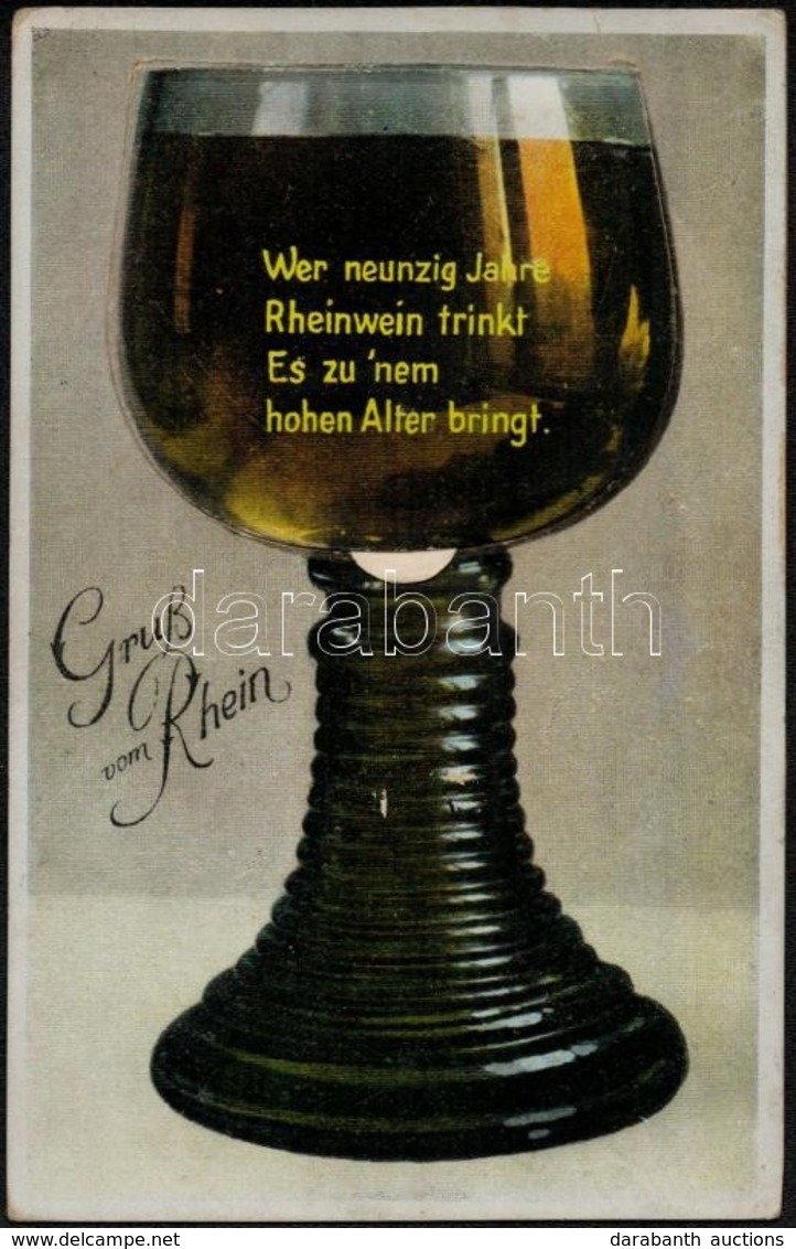 * T2/T3 1939 Gruss Aus Rhein / Beer Goblet. Leporellocard - Non Classificati