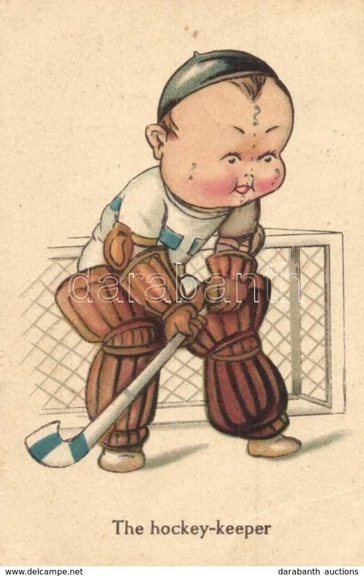 T2/T3 The Hockey-keeper. Litho (EB) - Ohne Zuordnung