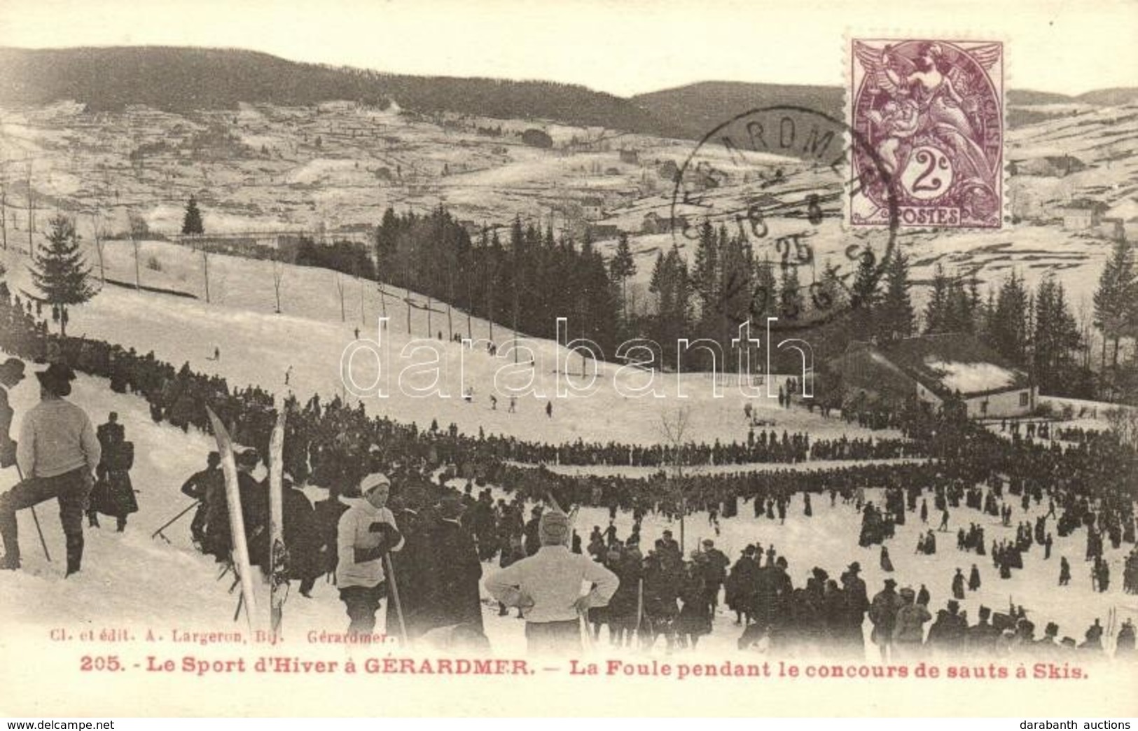 * T1/T2 Le Sport D'Hiver A Gérardmer, La Foiule Pendant Le Concours De Stauts A Skis / Winter Sport, Skiing In Gérardmer - Non Classificati