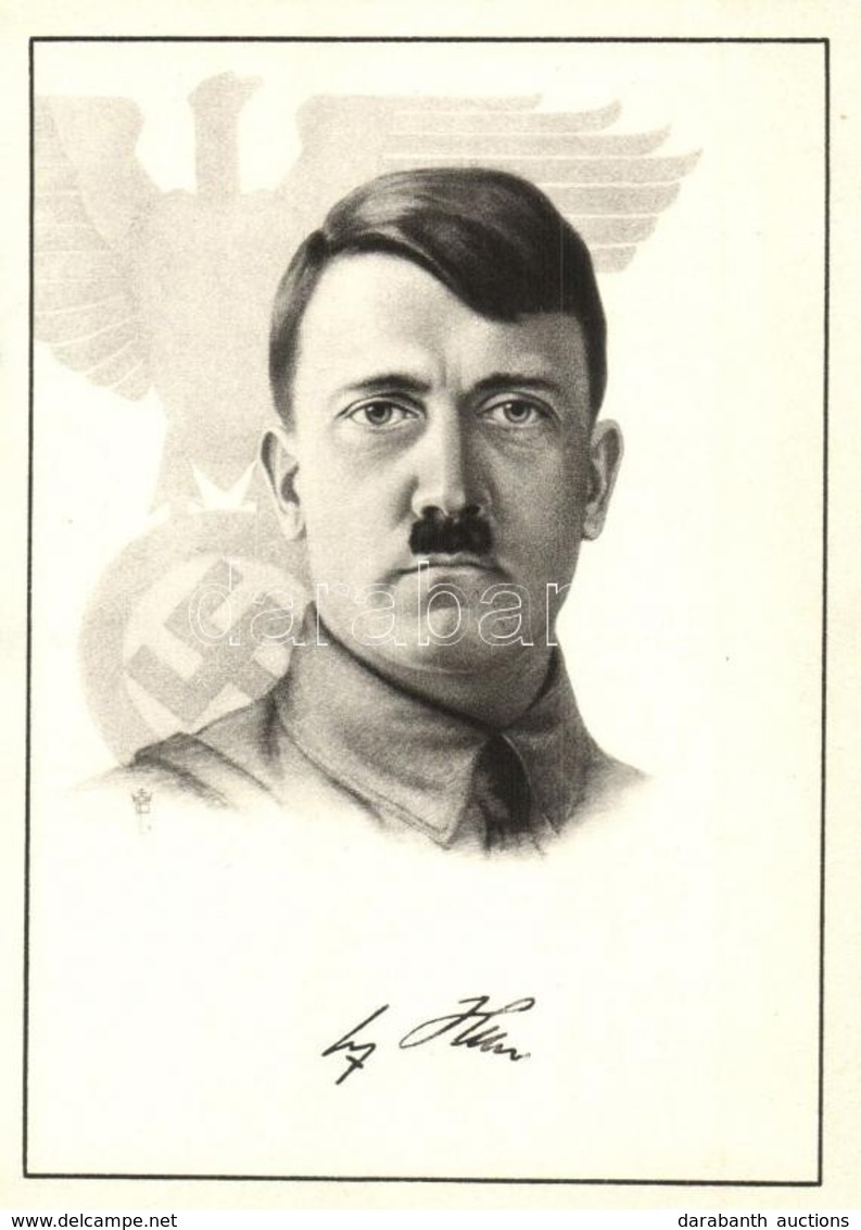 ** T2/T3 Adolf Hitler. Art Postcard '1938 Tag Des Grossdeutschen-Reichs' So. Stpl (EK) - Non Classificati