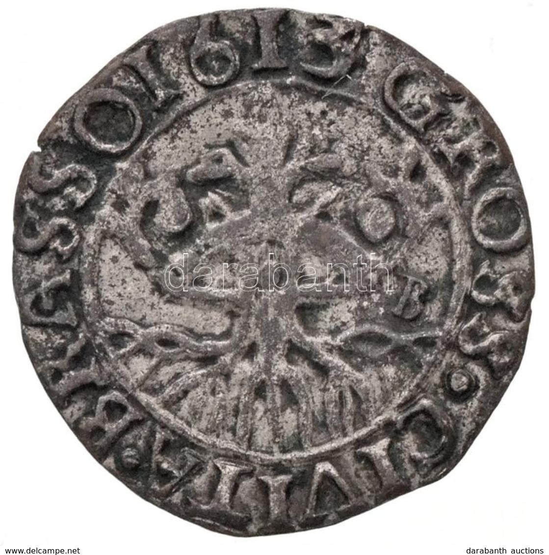 Erdélyi Fejedelemség / Brassó 1613B Városi Garas Ag (1,22g) T:2- Patina / 
Principality Of Transylvania / Brasov 1613B C - Non Classificati