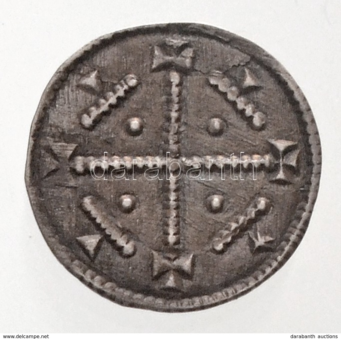 1141-1162. Denár Ag 'II. Géza' (0,17g) T:1- / 
Hungary 1141-1162. Denar Ag 'Géza II' (0,17g) C:AU
Huszár: 152., Unger I. - Non Classificati