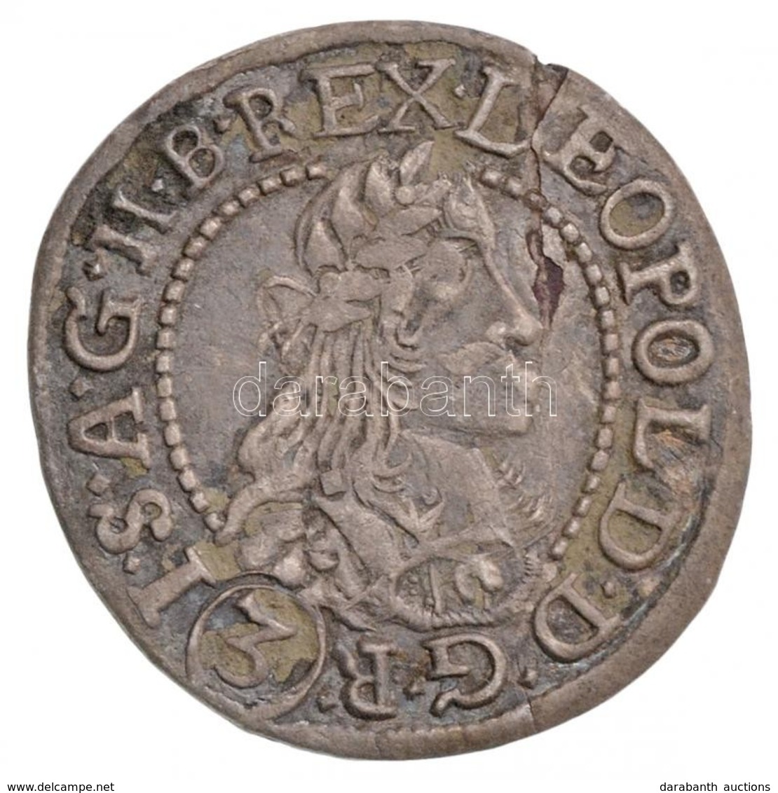 1678K-B 3kr Ag 'I. Lipót' Körmöcbánya (1,3g) T:2,2- Rep. / 
Hungary 1678K-B 3 Kreuzer Ag 'Leopold I' Kremnitz (1,3g) C:X - Non Classificati