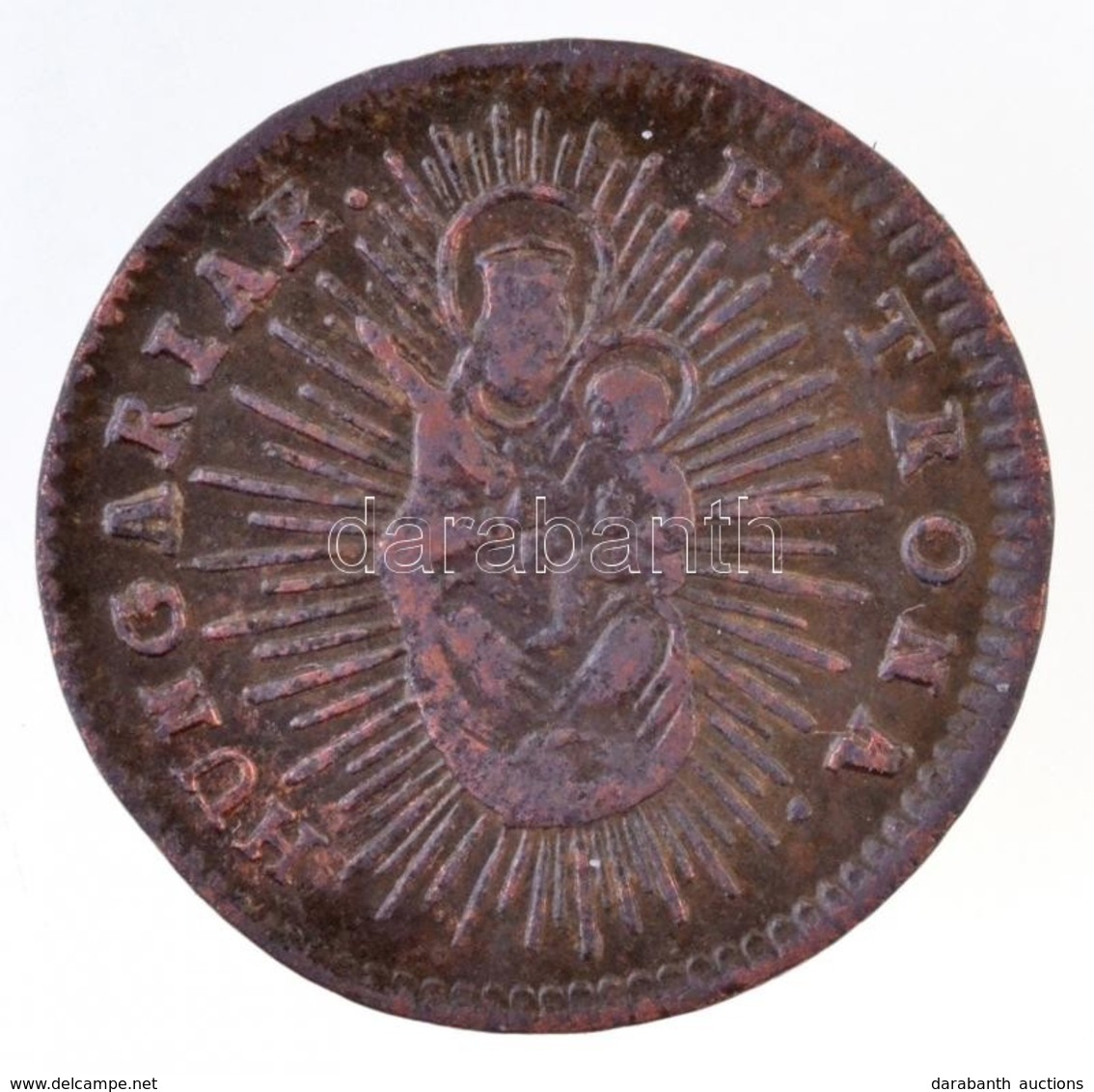 1767. 1/2 Rézdenár 'Madonna' T:2
/ Hungary 1767. 1/2 Denar Cu 'Madonna' C:XF
Huszár: 1757., Unger III.:1279. - Non Classificati