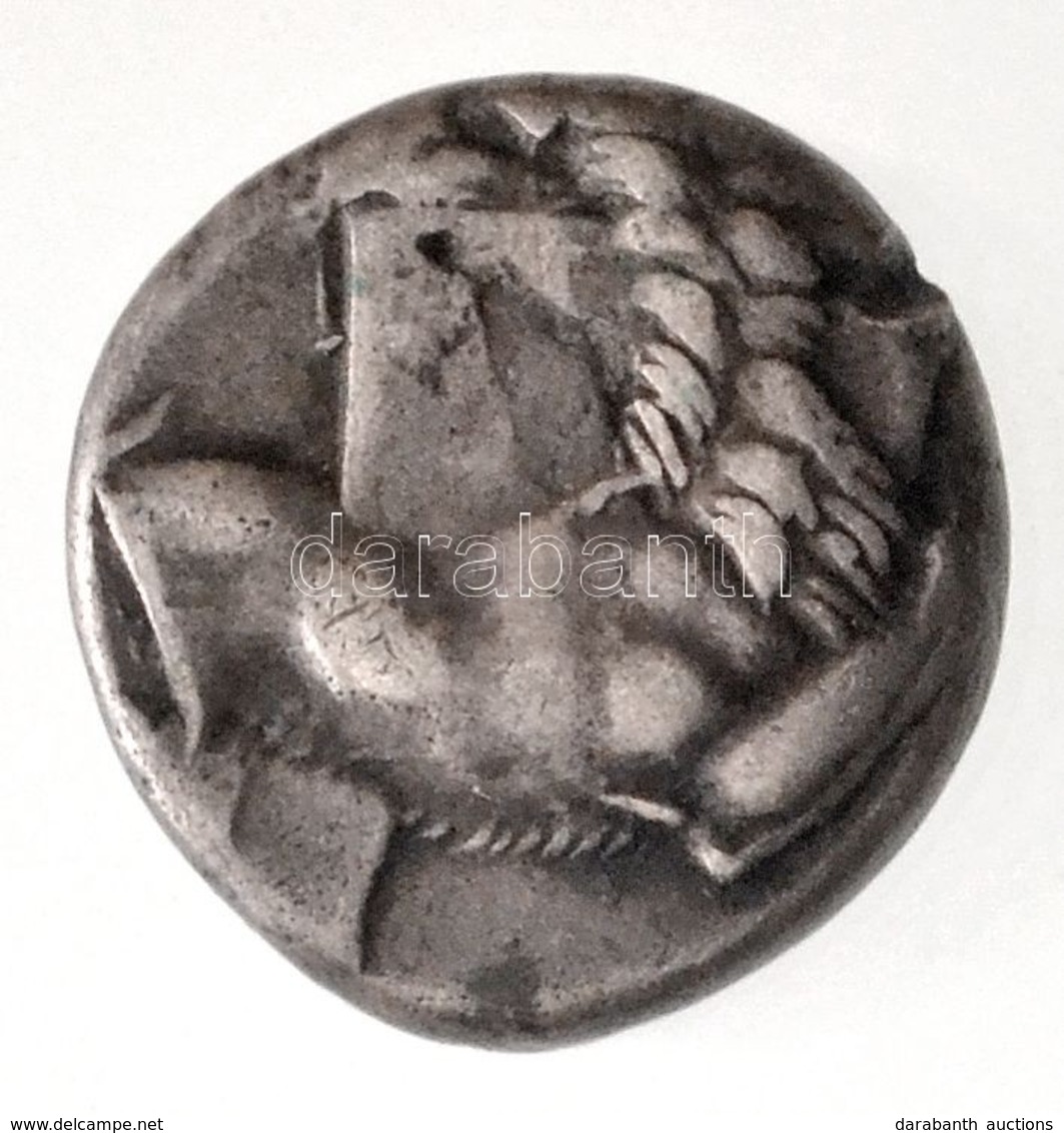 Tauriké / Kherszonészosz Kr. E. ~480-350. Hemidrachma Ag (2,36g) T:2 Ph. / 
Taurica / Chersonesos ~480-350. BC Hemidrach - Non Classificati