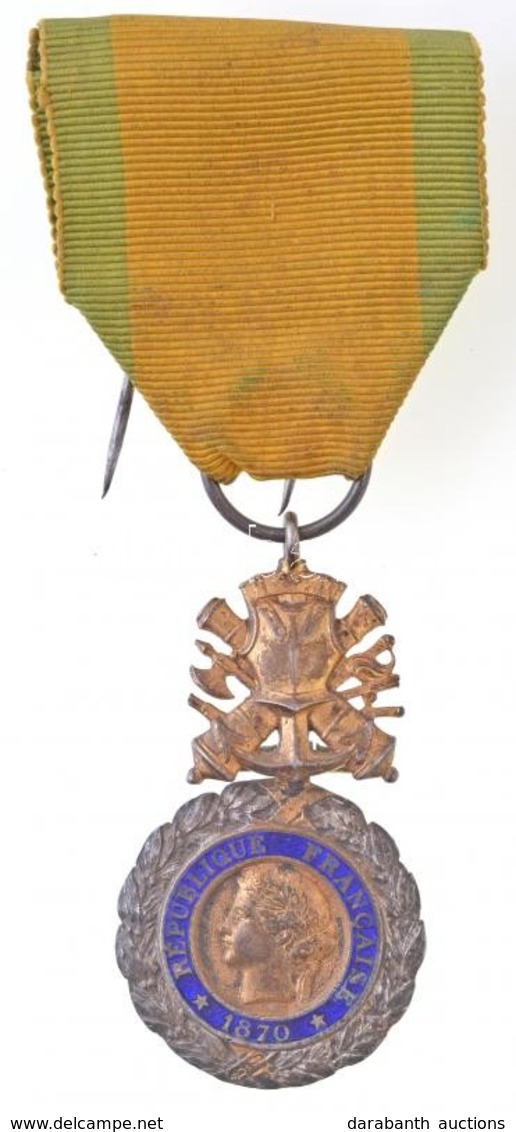 Franciaország / Harmadik Köztársaság 1870-1940. 'Médaille Militaire (Hadiérem)' Jelzetlen, Zománcozott, Aranyozott Ag Ki - Altri & Non Classificati