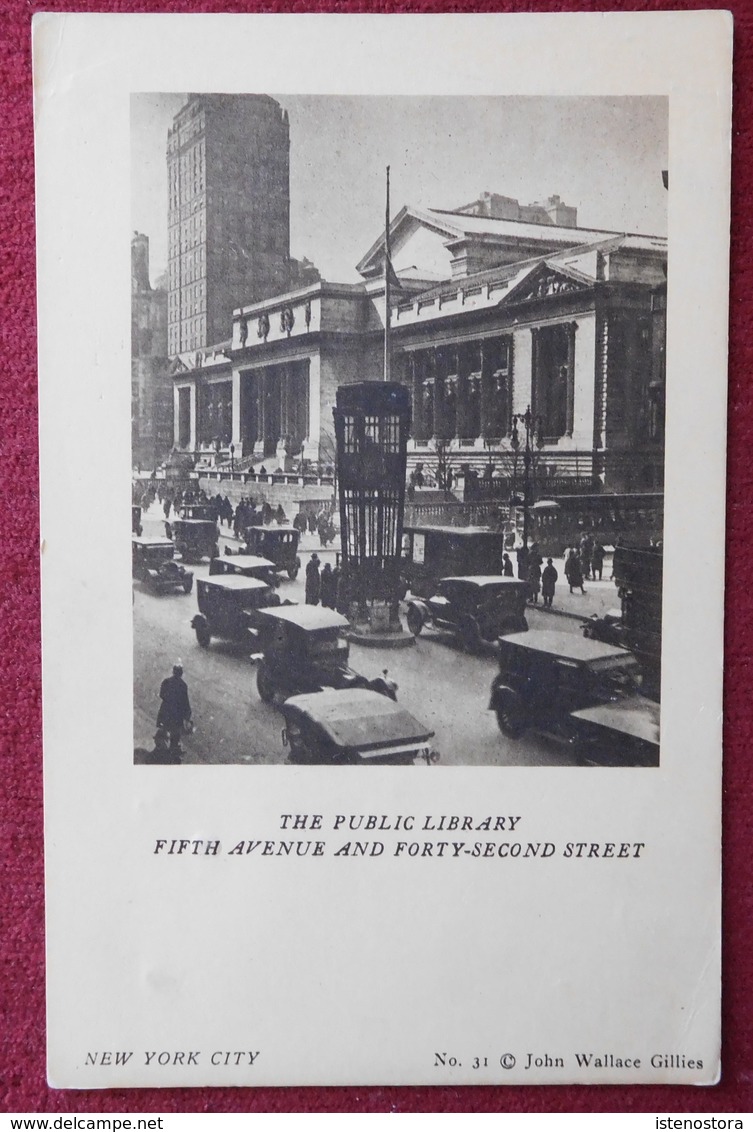 USA / NEW YORK CITY - THE PUBLIC LIBRARY / AUTOMOBILS / 1910-20 - Other & Unclassified