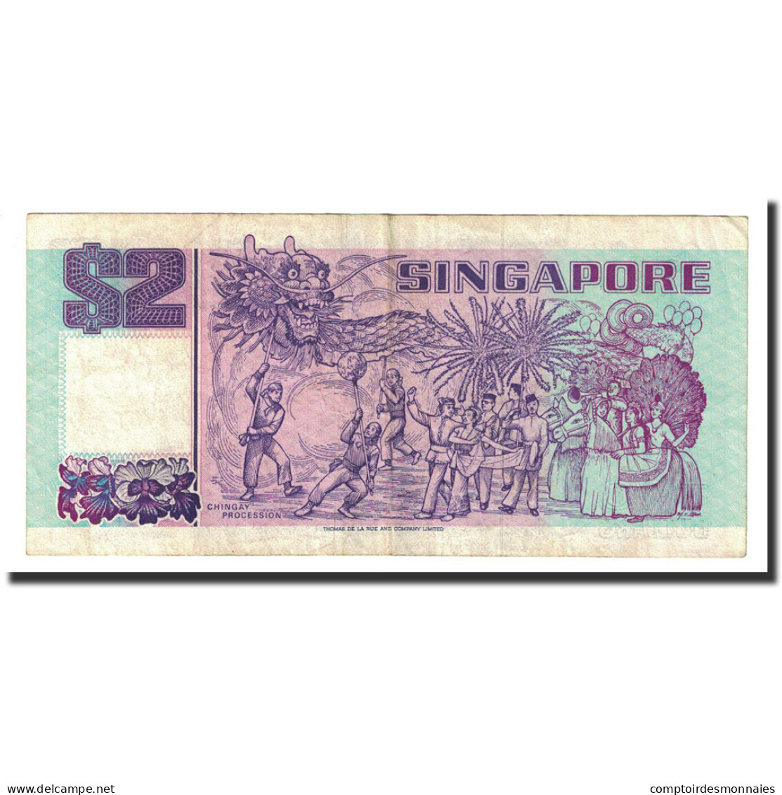 Billet, Singapour, 2 Dollars, Undated (1992), KM:28, TTB+ - Singapour