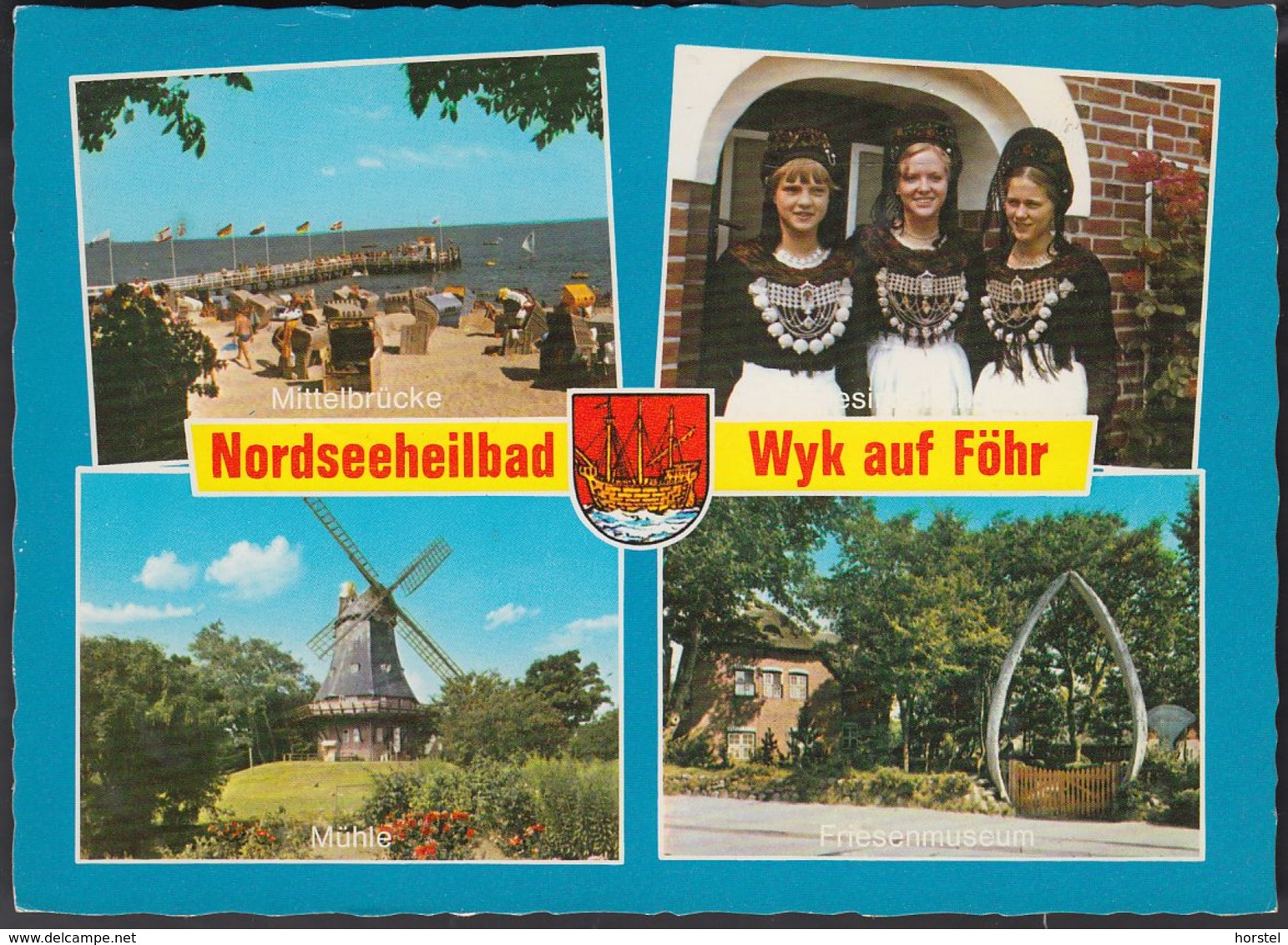 D-25938 Wyk - Auf Föhr - Alte Ansichten - Trachten - Mühle - Mill - Nice Stamp - Föhr