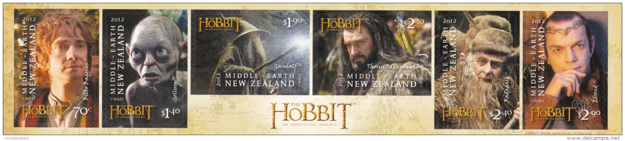 New Zealand 2012 The Hobbit Self-adhesive Strip MNH - Unused Stamps