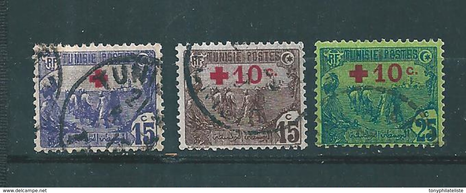 Colonie Timbres De Tunisie  De 1915/16  N°49/50 + N°52  Oblitérés - Used Stamps