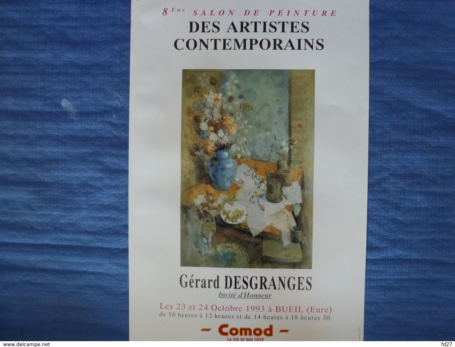 Affiche D'exposition De L'artiste Peintre Gérard Desgranges - 60 X 40 Cm - Affiches