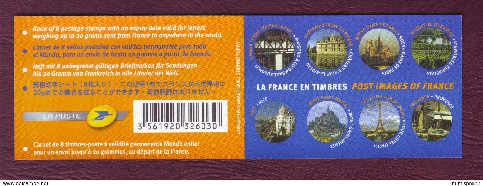 FRANCE - 2009 - Carnet Autoadhésifs - La France En Timbres - N° C329 -  Neuf ** - Autres & Non Classés