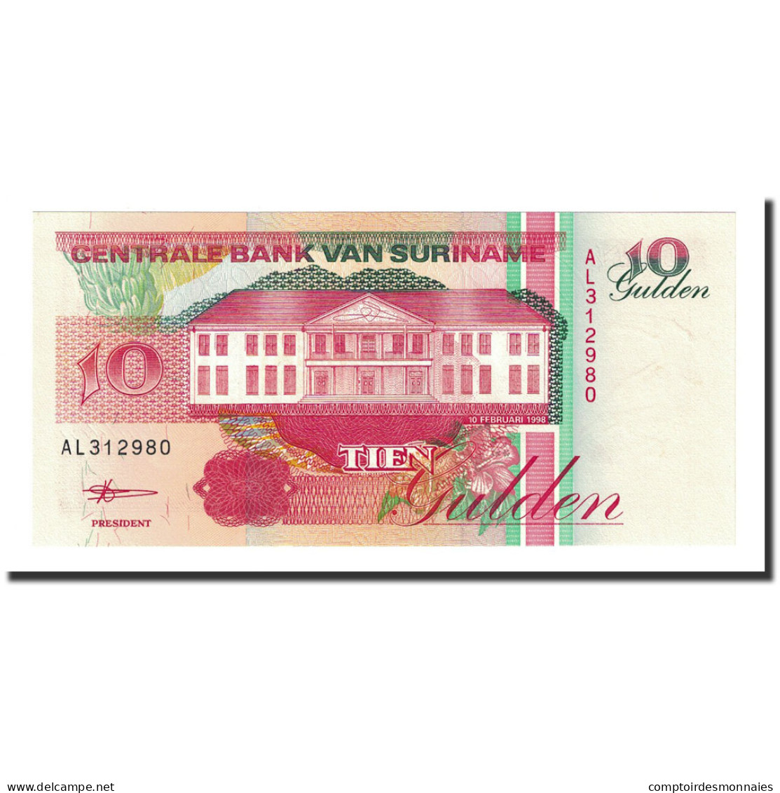 Billet, Surinam, 10 Gulden, 1998-02-10, KM:137b, NEUF - Surinam