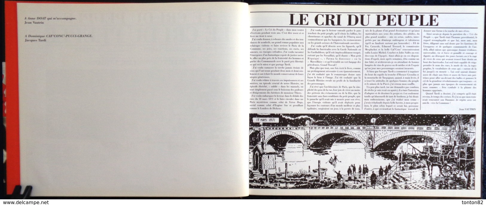 TARDI  - VAUTRIN - Le cri du peuple 1 - Les canons du 18 Mars - Jean VAUTRIN - Casterman - ( 2001 ) .