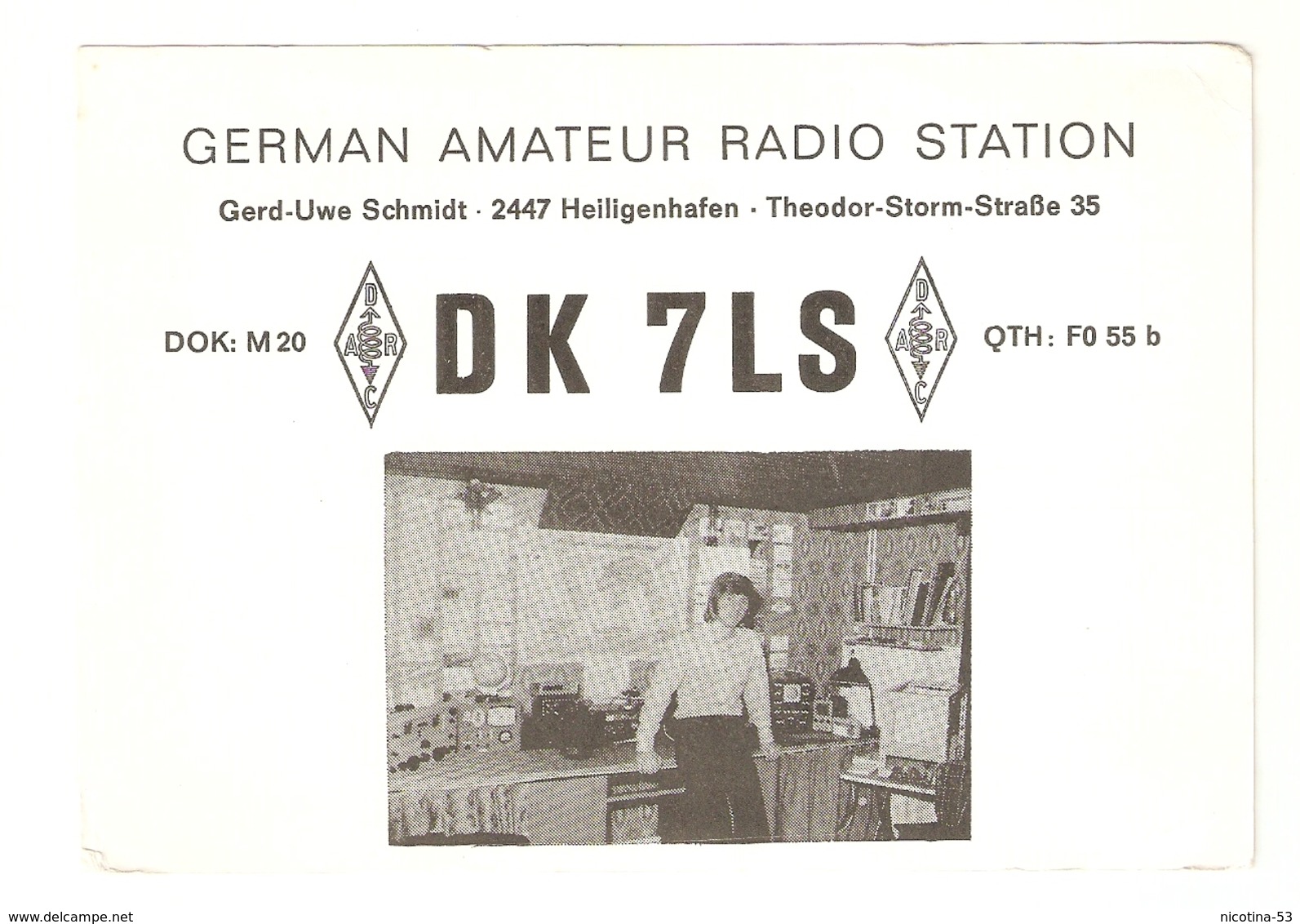 CT--02443-- CARTOLINA-GERMAN AMATEUR RADIO STATION- HEILIGENHAFEN - 1974 - CB