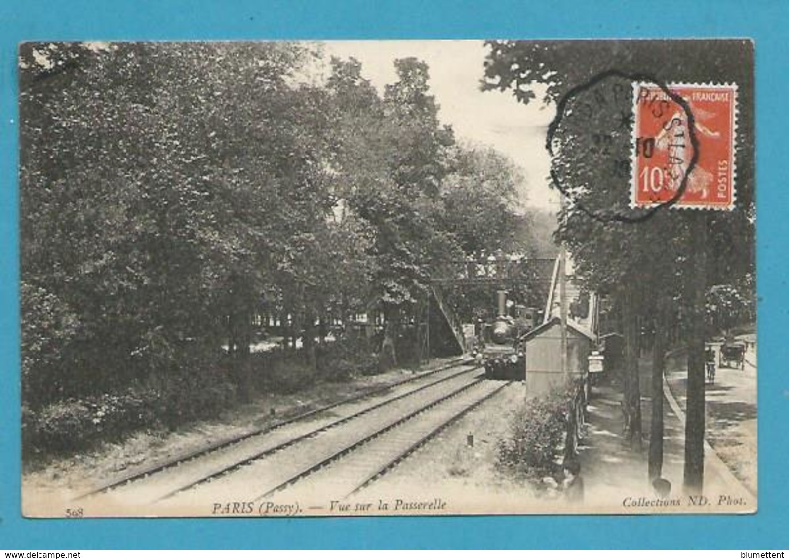 CPA 47 - Chemin De Fer Train Vue Sur La Passerelle PARIS PASSY (XVIème) - District 16