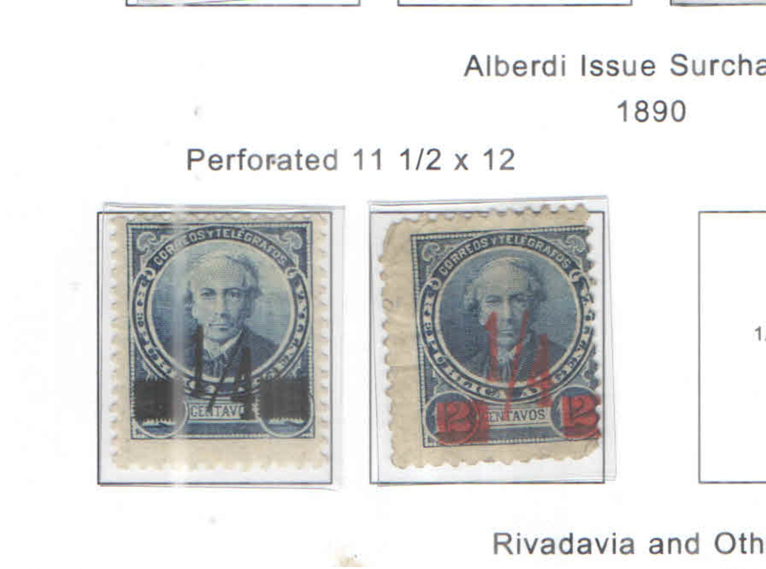 Argentina PO 1890 Alberdi Surch.  Scott.83+84+ See Scans On Scott.Page - Nuovi