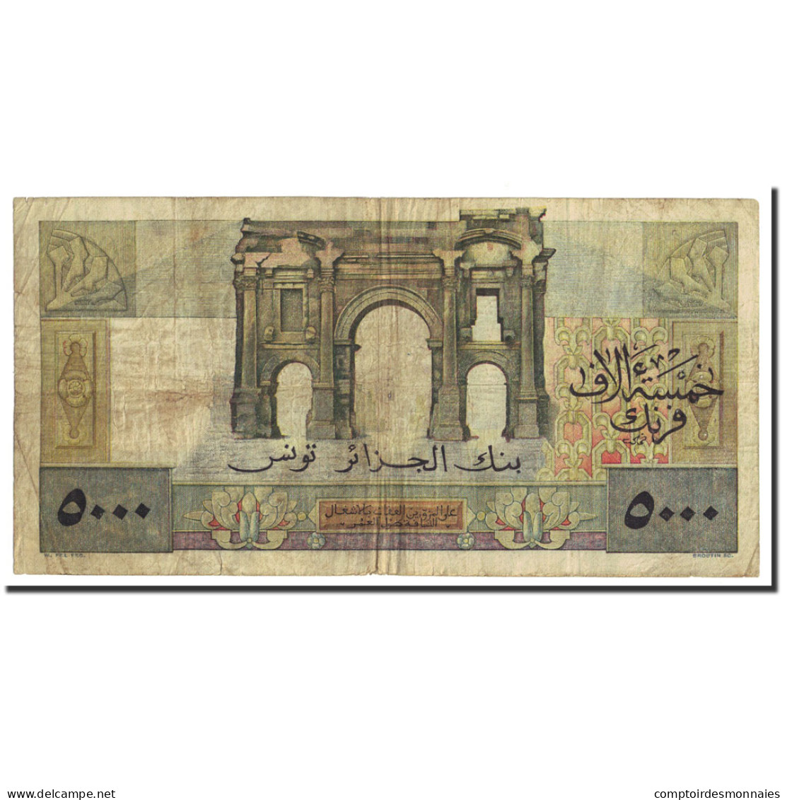 Billet, Tunisie, 5000 Francs, 1946, KM:27, TB+ - Tunisie