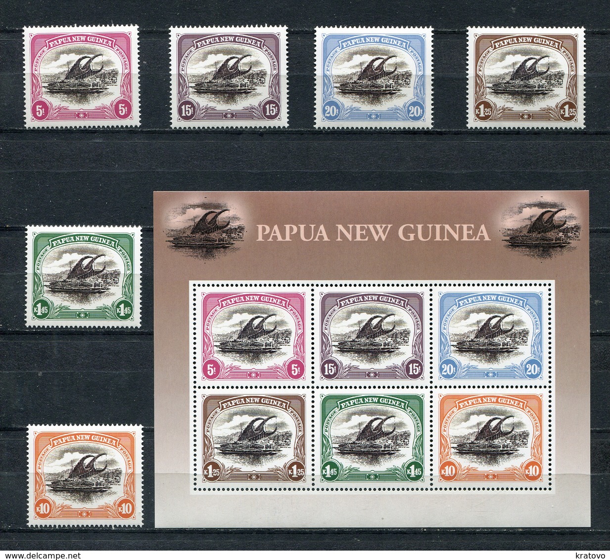 PAPUA NEW GUINEA 2002 Mi # 925 - 930 + Bl 21 100 Years Of The First Stamp MNH - Papua New Guinea