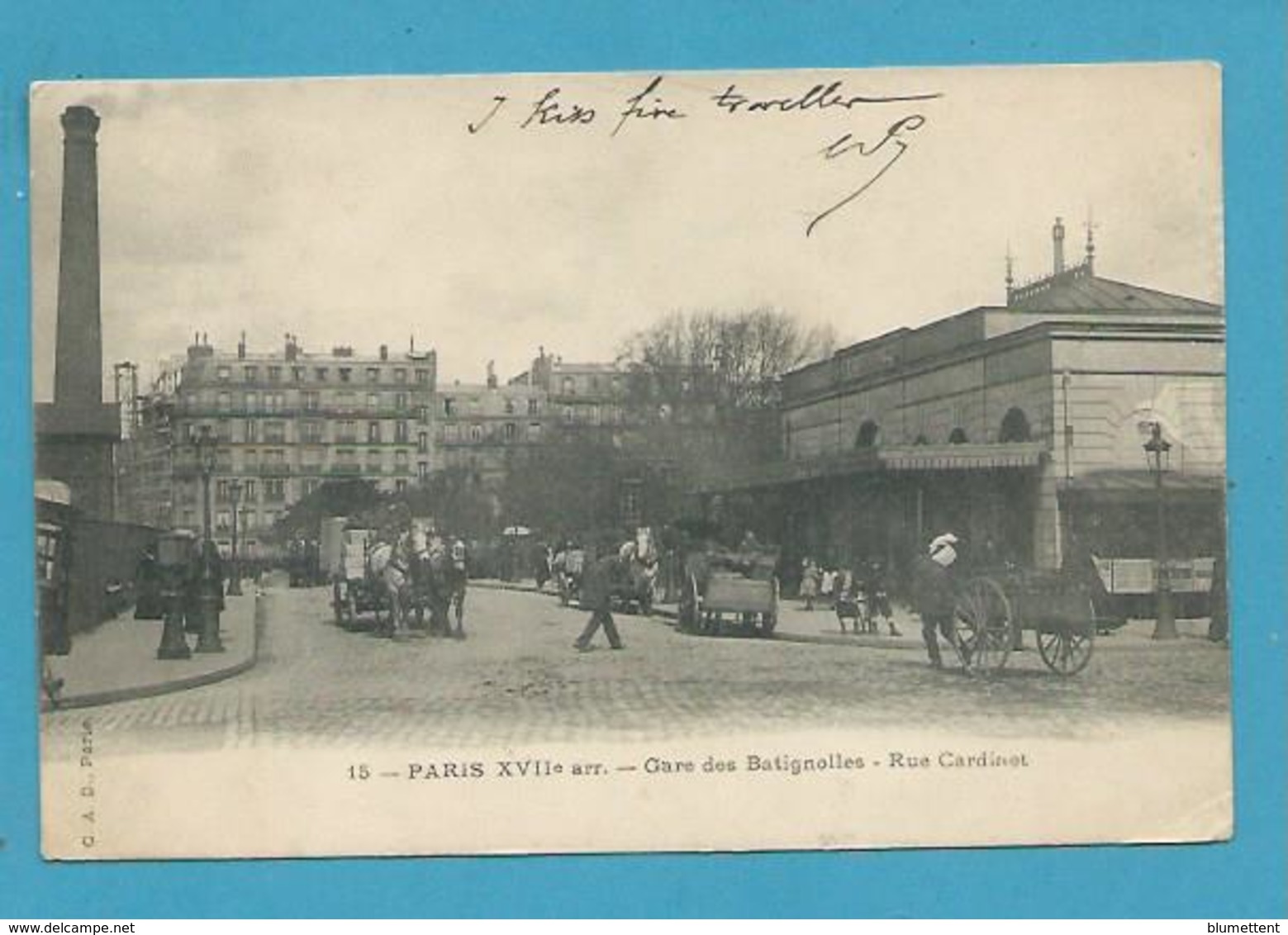 CPA 15 - La Gare Des Batignolles Rue Cardinet PARIS XVIIème - Andere & Zonder Classificatie