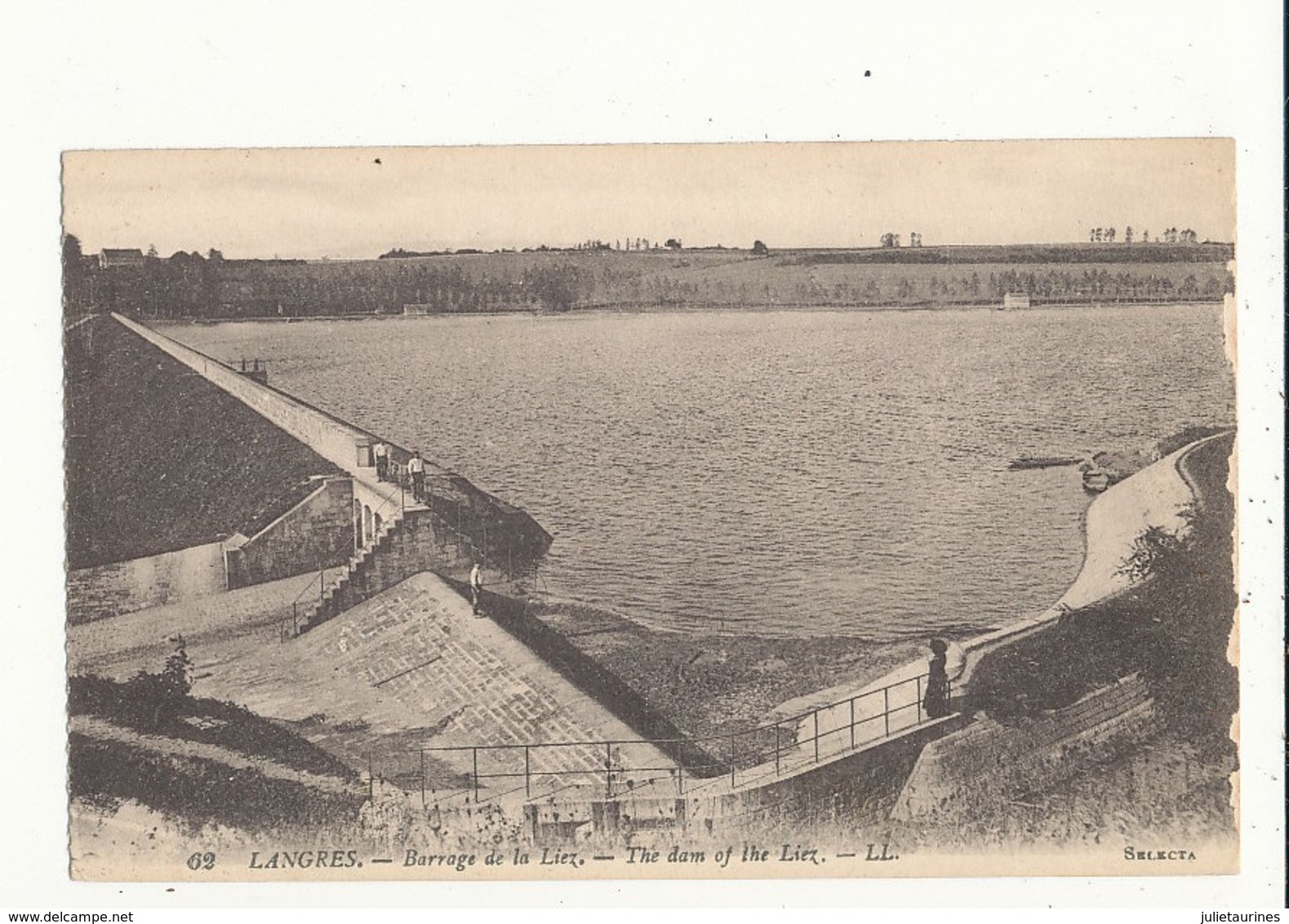 52 LANGRES BARRAGE DE LA LIEZ CPA DE CARNET BON ETAT - Langres