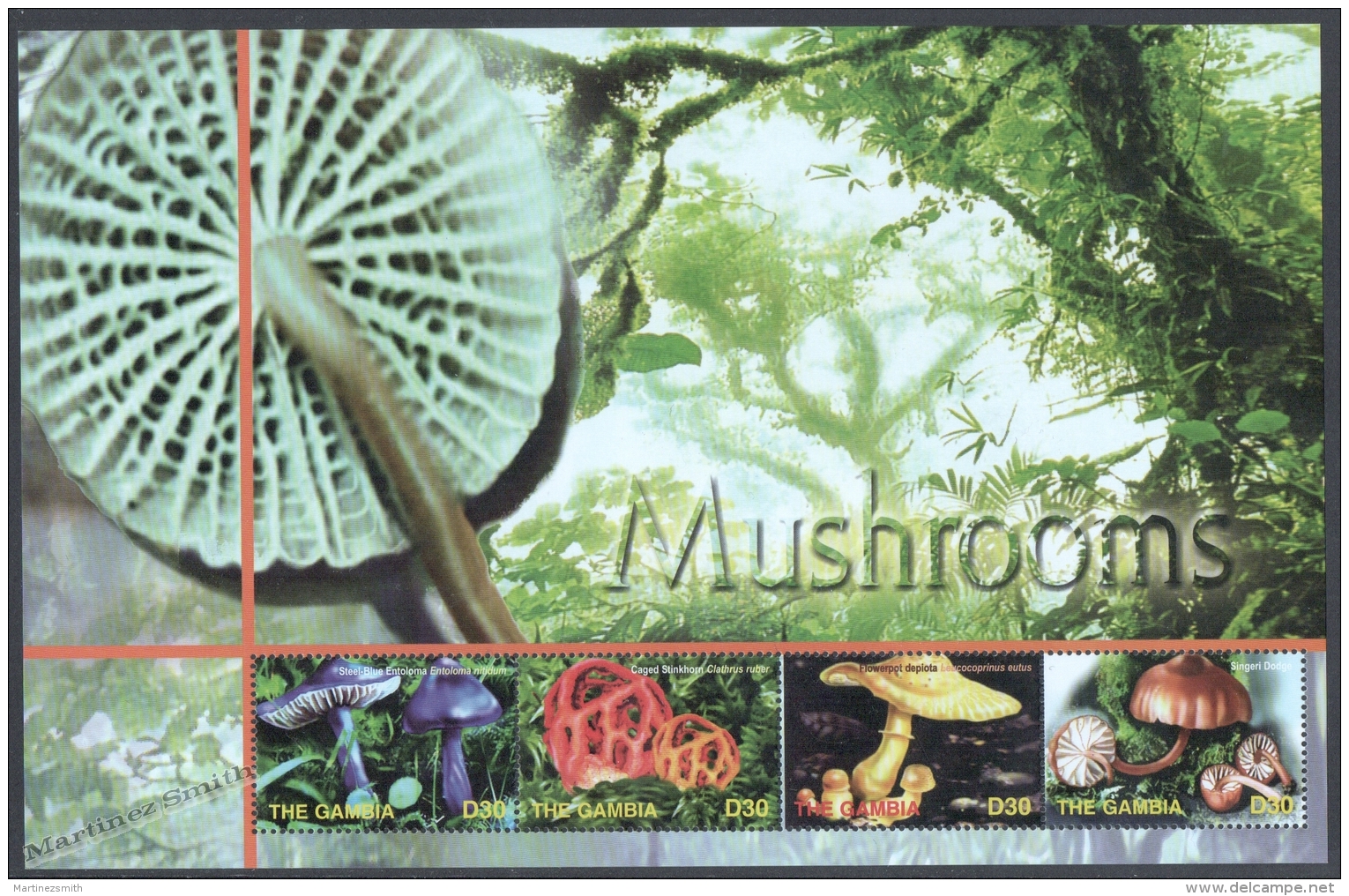 Gambia 2004 Yvert 4253-56, Mushrooms - MNH - Gambie (1965-...)